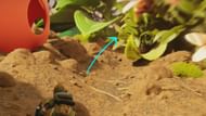 Once you have reached the red ball, take the left path and follow the green wire to reach the checkpoint. (Image via Obsidian Entertainment)